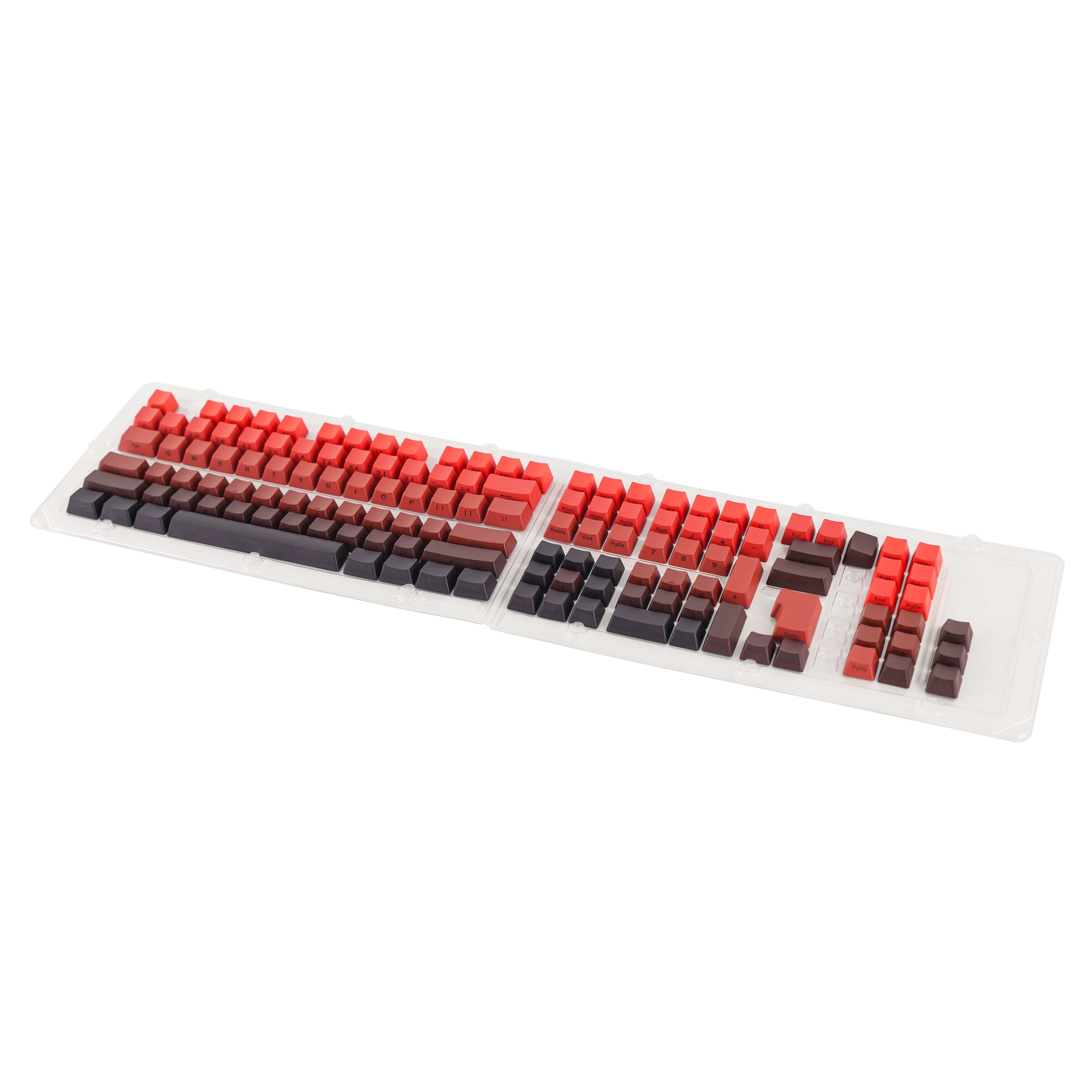 Red Gradient Side Printed PBT Keycap Set