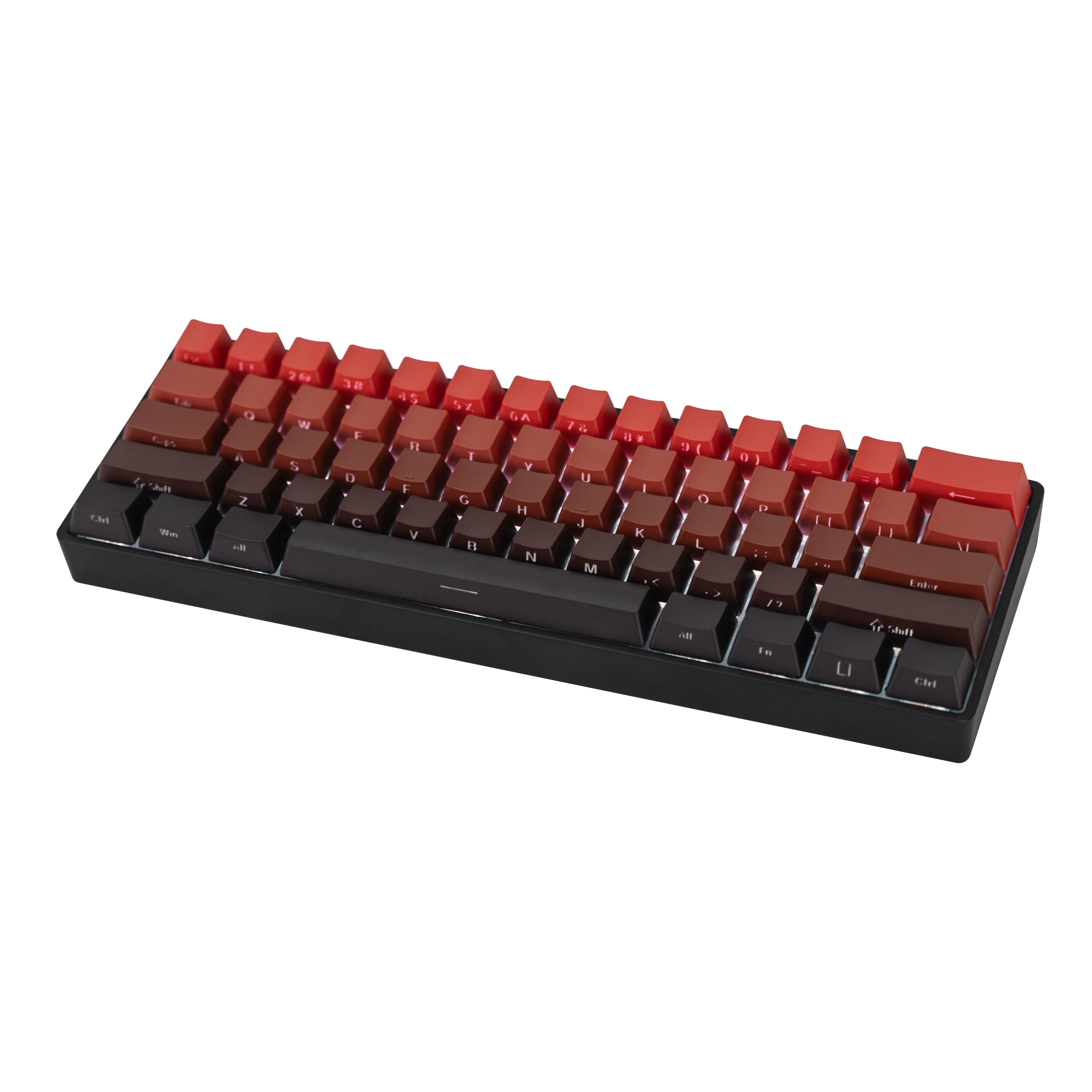 Red Gradient Side Printed PBT Keycap Set